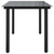  Patio Dining Table Black 63"x31.5"x29.1" Steel and Tempered Glass A949-319283