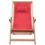  Folding Beach Chair Fabric and Wooden Frame Red A949-43995