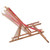  Folding Beach Chair Fabric and Wooden Frame Red A949-43995