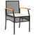  3 Piece Patio Dining Set with Cushions Black Poly Rattan A949-3213603