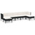  7 Piece Patio Lounge Set with Cushions Poly Rattan Black A949-3094540