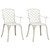  Patio Chairs 2 pcs Cast Aluminum White A949-315574