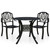  3 Piece Bistro Set Cast Aluminum Black A949-3070575