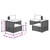  4 Piece Patio Lounge Set with Cushions Poly Rattan Black A949-3101529