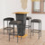  5 Piece Patio Bar Set with Cushions Poly Rattan Gray A949-3064851