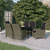  7 Piece Patio Dining Set Brown A949-3099652