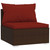  9 Piece Patio Lounge Set with Cushions Poly Rattan Brown A949-3101515