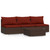  4 Piece Patio Lounge Set with Cushions Brown Poly Rattan A949-317551