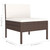  14 Piece Patio Lounge Set with Cushions Poly Rattan Brown A949-3094487