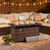 45 Inch Propane Rattan Firepit Table with Glass Stones and Protective Cover-Mixed Brown - Color: Br D681-NP11847BN
