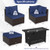 Heavy-duty Frame Rattan Sofa Set with 60000 BTU Firepit Table-Red B593-OP70370+HW66750+