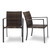 Set of 2 Stackable Outdoor Wicker Patio Dining Chairs, All-Weather Firepit Armchair with Armrests,  T575-S0671435857