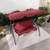 3 Seat Outdoor Patio Canopy Swing with Cushioned Steel Frame - Color: Red D681-NP13764WN