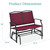 2 Seat Mesh Patio Loveseat Swing Glider Rocker with Armrests in Burgundy Red Q280-BUBLA94992