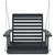  Garden Swing Chair Black Solid fir wood Single Comfy A949-4008980