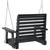  Garden Swing Chair Black Solid fir wood Single Comfy A949-4008980
