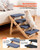 Wood Pet Stairs, 4-Step Dog Stairs for Beds, Sofa & Cars, 150 lbss Load Capacity, Floded Flat Desig E415-LTSFZDGLTKFPB0YY9001V0
