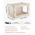 Wooden Hamster Cage 23.8"x15.9"x15.9" 270?° Viewing Hamster Habitat, Chewproof Small Animal Cage wi E415-MZCSLYMSFDD2TP83B001V0