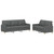  2 Piece Sofa Set with Cushions Dark Gray Fabric A949-3201307