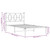  Metal Bed Frame without Mattress with Headboard White 39.4"x78.7 A949-374285