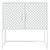  Sideboard White 29.5"x13.8"x29.5" Steel A949-335872