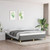  Bed Frame without Mattress Dark Gray 76"x79.9" King Fabric A949-347210