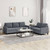  2 Piece Sofa Set with Cushions Dark Gray Velvet A949-3201517