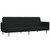  2-Seater Sofa Bed Black Fabric A949-375786
