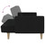  2-Seater Sofa Bed Black Fabric A949-375786