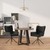  Swivel Dining Chairs 2 pcs Black Velvet A949-344815