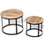  Two Piece Coffee Table Set Rough Mango Wood Round 15.7"/19.7 A949-244006