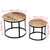  Two Piece Coffee Table Set Rough Mango Wood Round 15.7"/19.7 A949-244006