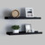  Picture Frame Ledge Shelves 2 pcs Black 23.6"x3.5"x1.2" MDF A949-323932