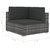  2 Piece Patio Sofa Set with Cushions Poly Rattan Gray A949-48323