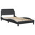  Bed Frame "Dover" Black and White 39.4"x74.8" Faux Leather A949-373271