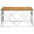  Coffee Table Silver Stainless Steel and Solid Wood Acacia A949-349975