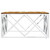  Coffee Table Silver Stainless Steel and Solid Wood Acacia A949-349975