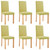 Dining Chairs 6 pcs Green Fabric A949-277239