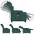 Massage Recliner Chair Dark Green Fabric A949-374162