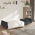  2-Seater Sofa Bed with Two Pillows Dark Gray Fabric A949-375800