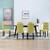  Dining Chairs 6 pcs Green Fabric A949-277266