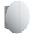  Bathroom Cabinet with Round Mirror&LED Gray 18.5"x18.5"x6.9 A949-345585