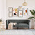  Chesterfield Sofa 2-Seater Dark Gray Fabric A949-372548