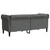  Chesterfield Sofa 2-Seater Dark Gray Fabric A949-372548