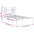  Metal Bed Frame without Mattress with Headboard Black 39.4"x78.7 A949-376319