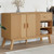  Sideboard OLDEN Brown 44.9"x16.9"x28.9" Solid Wood Pine A949-358606