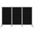  3-Panel Room Divider Black 102.4"x70.9" Fabric A949-320734