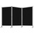  3-Panel Room Divider Black 102.4"x70.9" Fabric A949-320734
