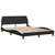  Bed Frame "Viana" without Mattress Black and White 53.9"x74.8" Faux Leather A949-3208132