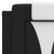  Bed Frame "Viana" without Mattress Black and White 53.9"x74.8" Faux Leather A949-3208132